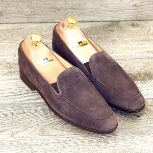 $525 * GRAVATI Women's 7.5 M Neiman Marcus 4409 Dark Grey Suede * add $15 Trees